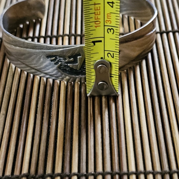 Silver Plated Mexico Cuff Bracelet (Vintage) - Picture 12 of 13